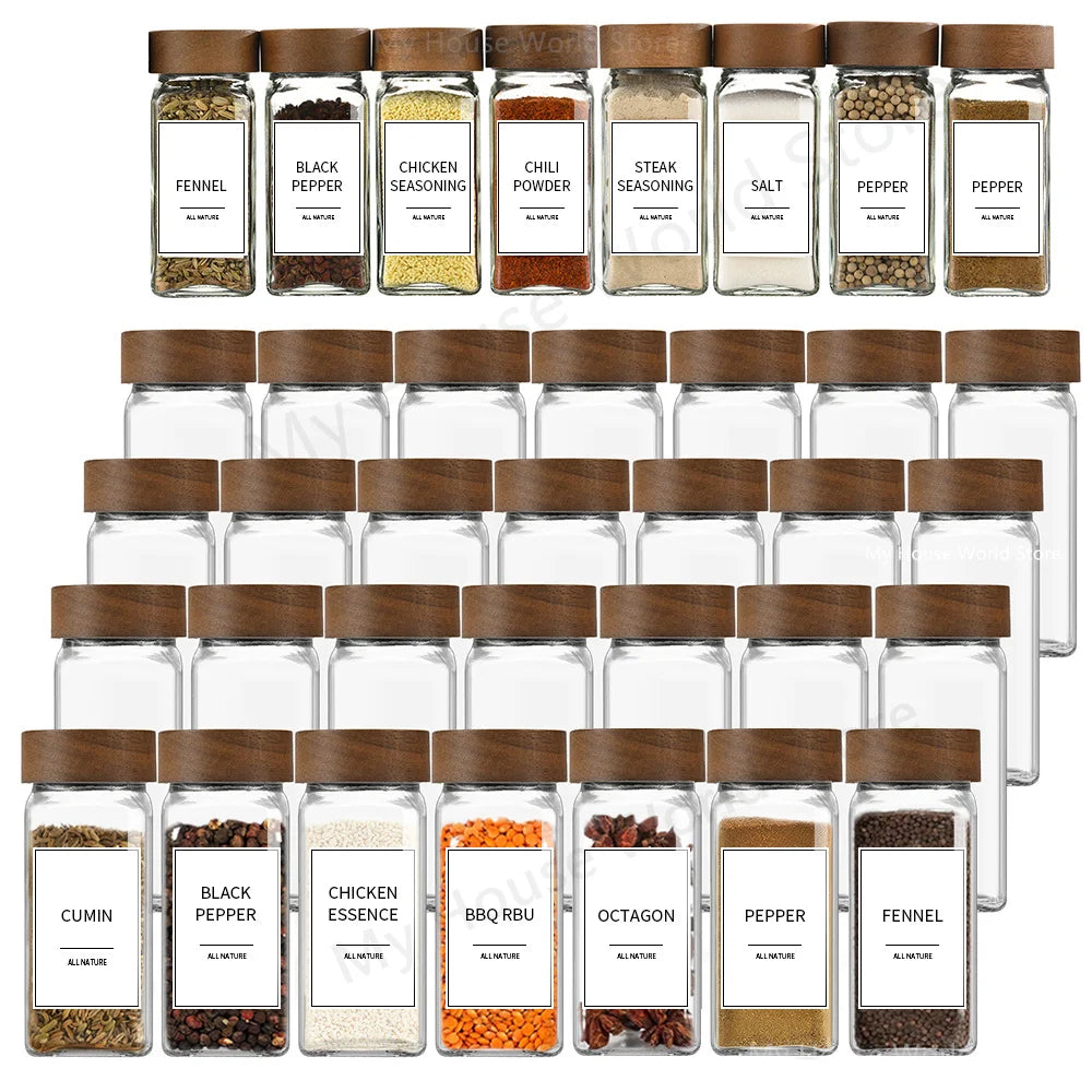 13-Piece Glass Spice Jar Set