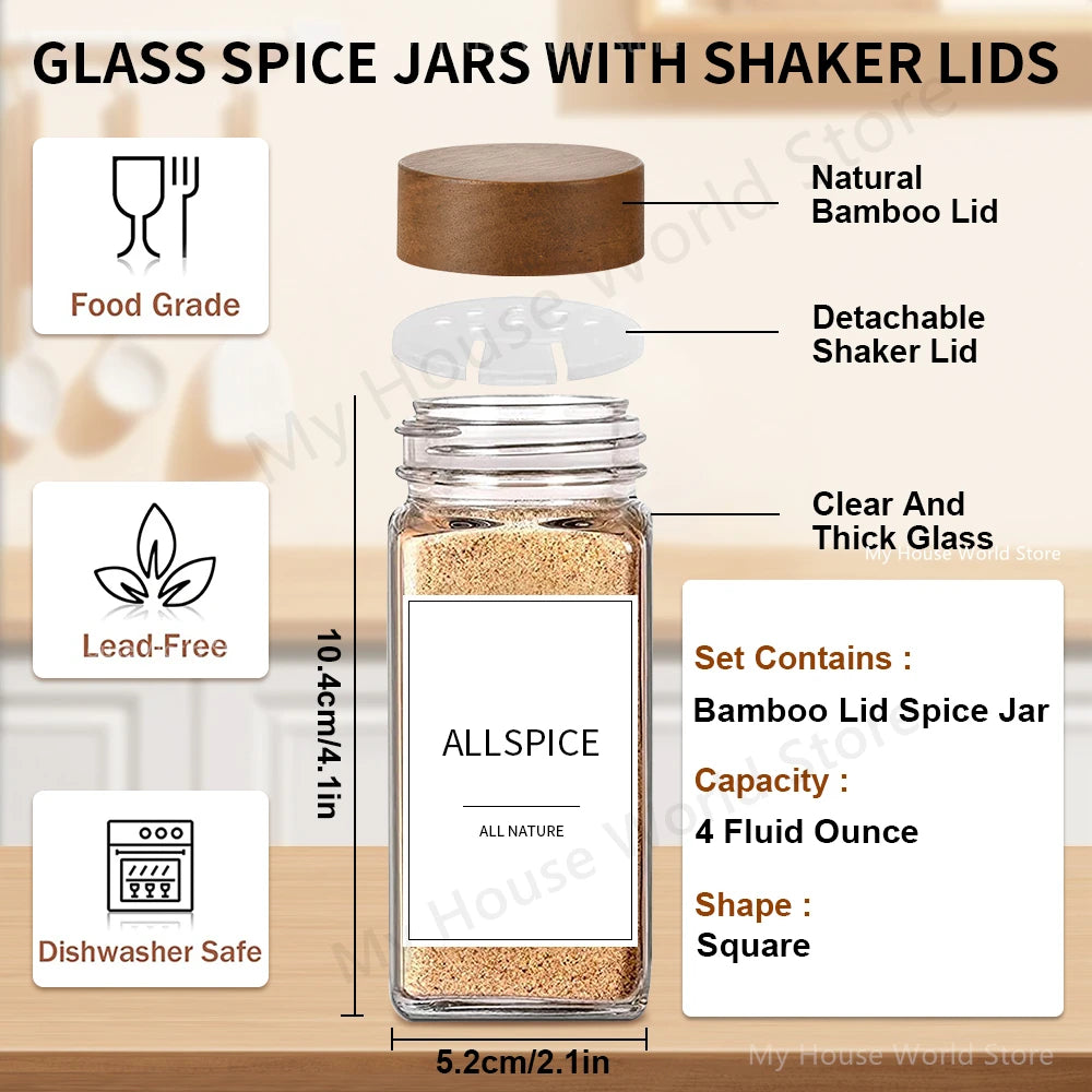 13-Piece Glass Spice Jar Set