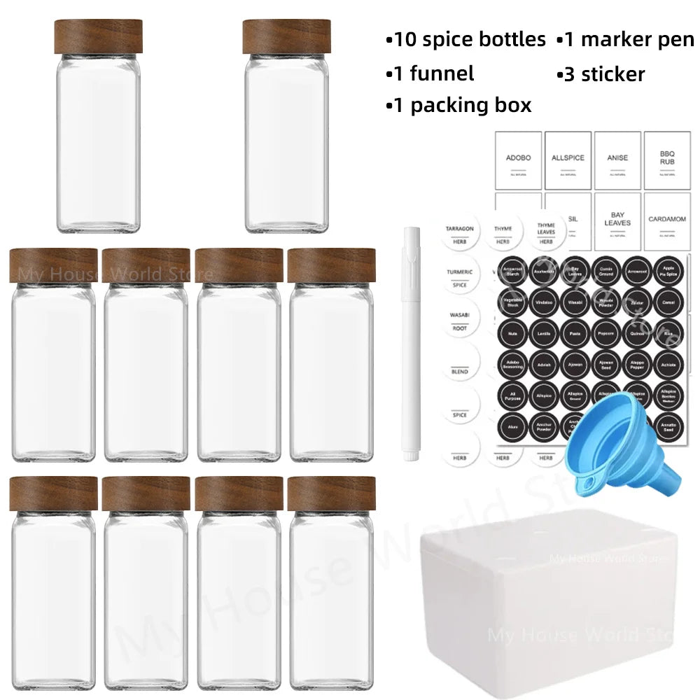 13-Piece Glass Spice Jar Set
