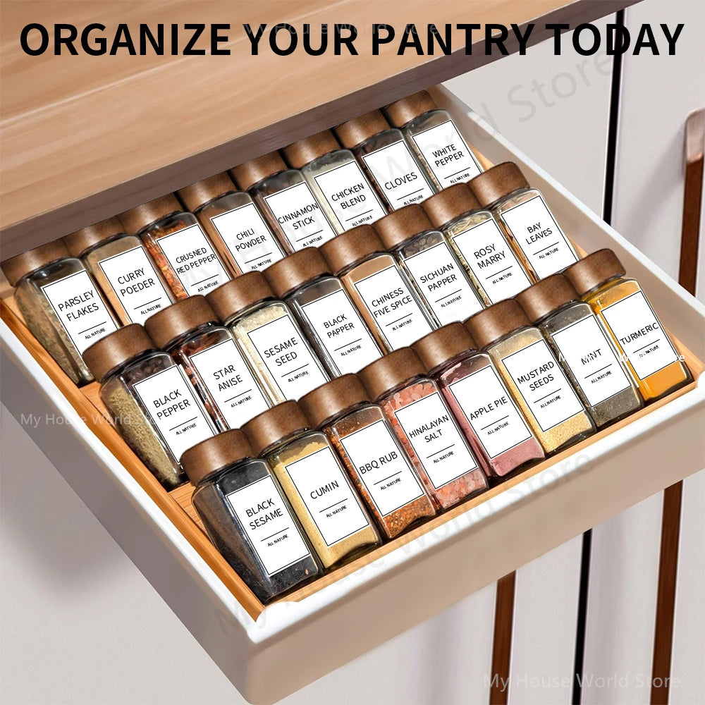 13-Piece Glass Spice Jar Set