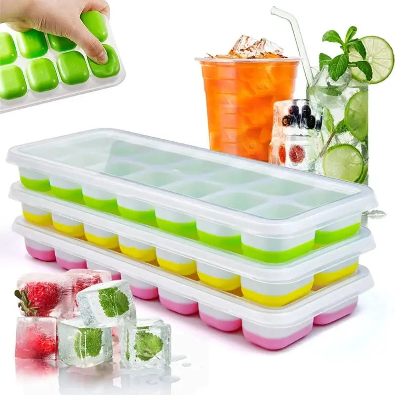 14-Grid Silicone Ice Cube Tray