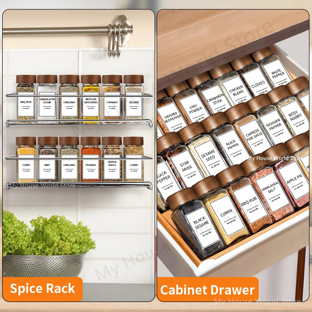 13-Piece Glass Spice Jar Set